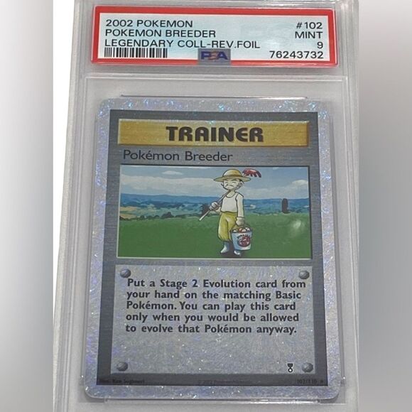 Pokémon 2002 Legendary Collection 102 Pokemon Breeder-Reverse Foil PSA 9 Card - Picture 3 of 4